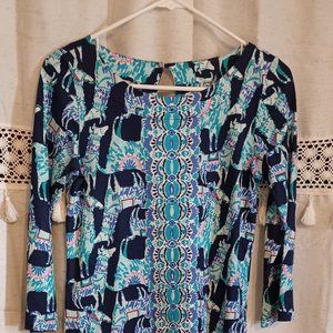 Lilly Pulitzer Llama Print Pima Cotton Dress